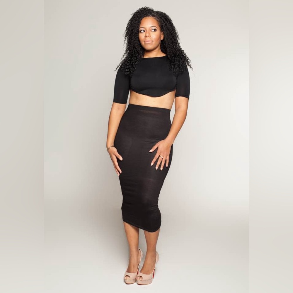 Summer Fun Black Crop Top Open Back